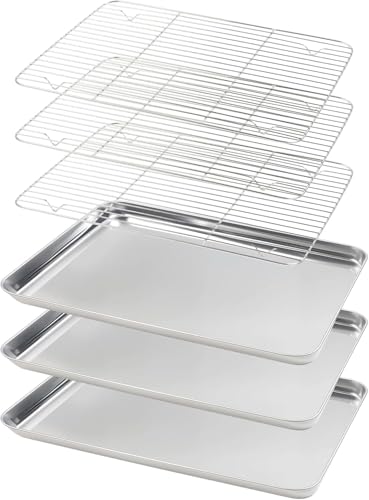 Plaque de cuisson avec grille de refroidissement lot de 3 ustensiles de cuisson anti-adhérence - 2