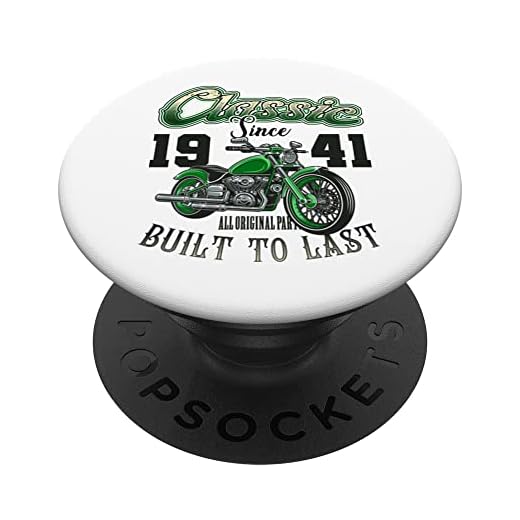 Vintage motociclistas motos cumpleaños nacido en 1941 PopSockets PopGrip Intercambiable