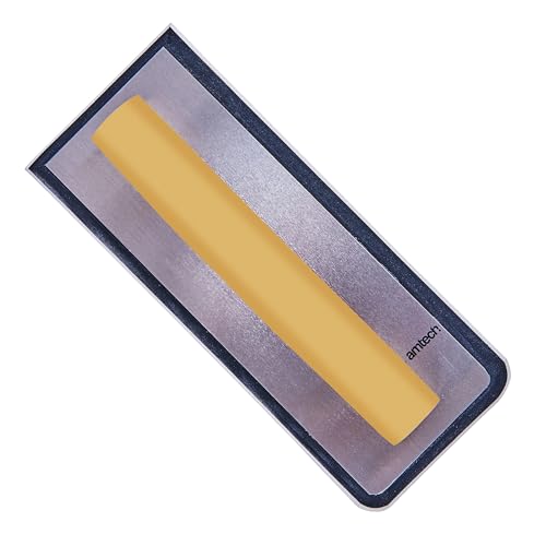 Image of Amtech - Tile Grout Float for Even Spreading and Smooth Finish, Home DIY, Dual-Edged Design, Durable with High-Density Foam Pad and Aluminium Plate, Rounded Corners Prevent Damage (24 x 10cm)