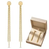 Boucles d'Oreilles Femme Or Pendantes pour Femmes Longues Chaînes Bijoux, Boucles d Oreilles Pendantes Élégants et Confortables pour Filles