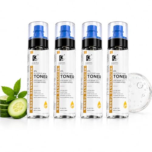 Image of 8% Glycolic Acid Toner 400 ml, Hydrating Face Mist Toner Enriched with Hyaluronic Acid & Cucumber Extract For Exfoliating Glowing Skin, Pores Tightening, Korean Beauty Secrets For Women & Men