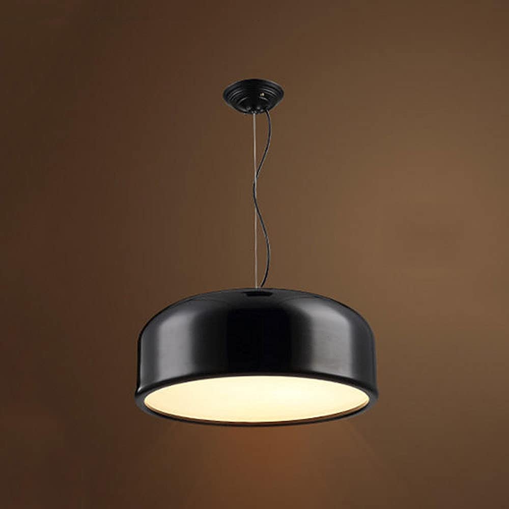 Lámpara de techo E27 suspendida semiintegrada de 1 luz negra 2