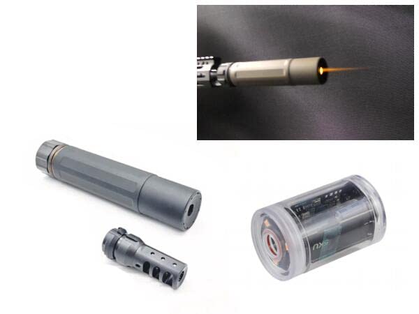 Amazon | AngryGun DeadAir Sandman-Sタイプ QDサイレンサー BK + 5KU