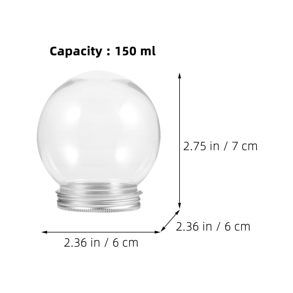 Luxshiny Ensemble de 10 kits de fabrication de boules à neige de Noël vides - Boules à eau DIY - Boules à neige en verre transparentes (270 ml