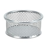 ZHAPEG Contenitore rotondo in metallo per graffette, contenitore ventilato, per scuola e ufficio