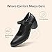 DREAM PAIRS Mary Jane Shoes Women Low Chunky Heels Closed Toe Pumps Comfortable Work Business Dress Shoes,Size 8.5,Black,DWUMPU2549