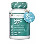 NAC - 180 CAPSULE [ANTIOSSIDANTE - MUCOLITICO] N-Acetil-Cisteina - Integratore Alimentare, Utile nella Sintesi del Glutatione - Nac 600-6 Mesi di Fornitura