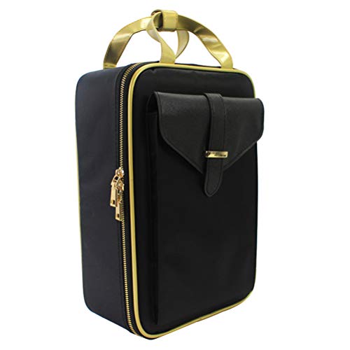 Travel Makeup Case Professional Cosmetic Train Cases Artist Storage Bag Make Up Tool Boxes Brushes Bags With Compartments Waterproof Detachable Vanity Organizer