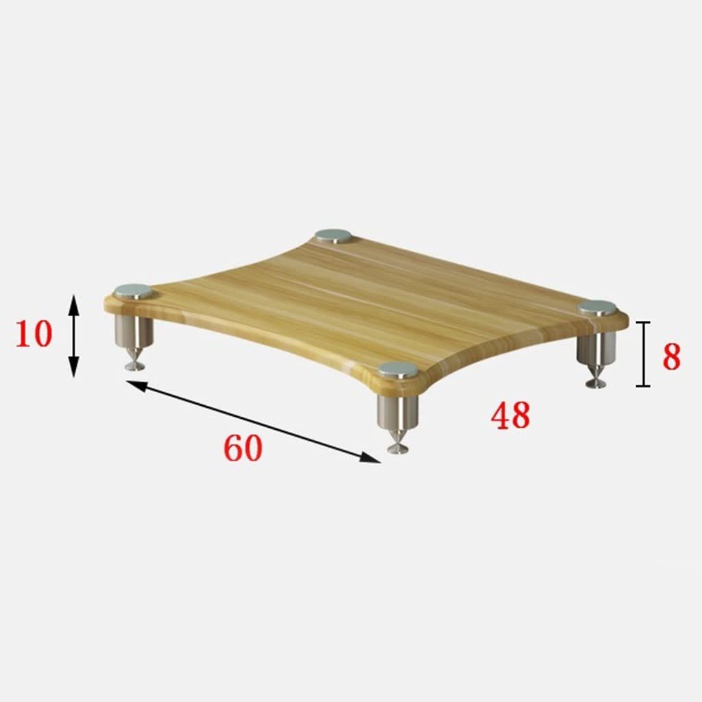 Générique Meuble TV AV Shelf avec Support pour Enceintes et amplificateur - Marron - Rangement pour équipement HiFi à 1 Niveau - 60 x 48 x 10 cm - Organiseur Home cinéma Moderne pour matériel Audio