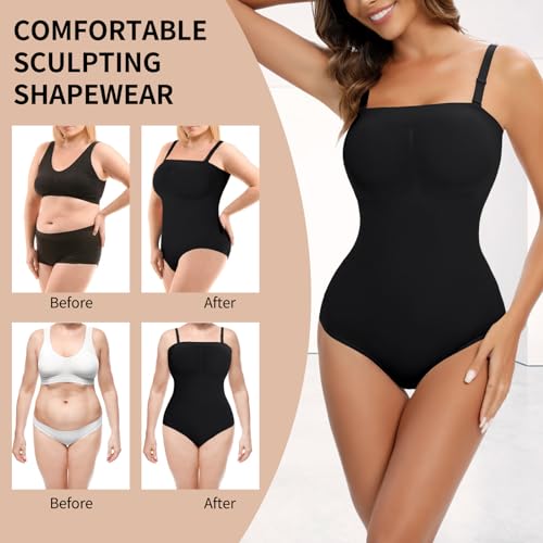 Strapless Shapewear for Women, Tummy Control Triangle Bodysuit, Seamless Sculpting Body Shaper Tank Top4