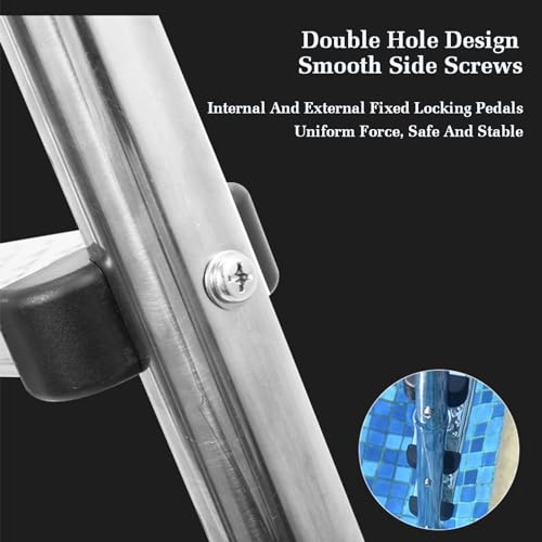 Escalera para piscina de acero inoxidable 3 peldaños miniatura 4