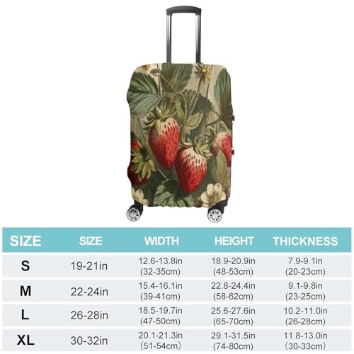 Red Strawberry Travel Luggage Cover Washable Anti-scratch Suitcase Protector Dustproof Protective Cover Case for Wheeled Luggage Fits 19-32 Inch Luggage2
