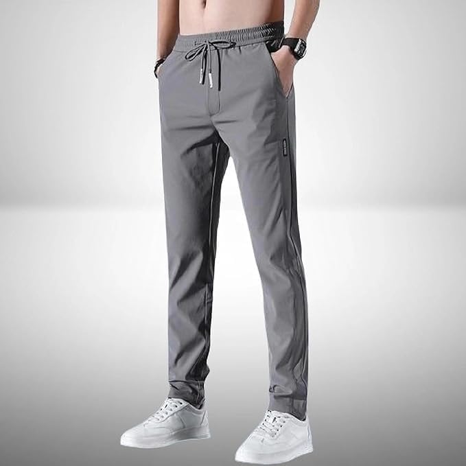 Image of Men's Solid Jogger Pants with Pockets - Combo Pack of 2