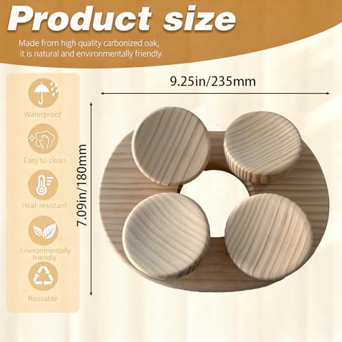 Benks Wooden Sauna Pillow Headrest, Sauna Accessories with Rotatable Disc - Image 3