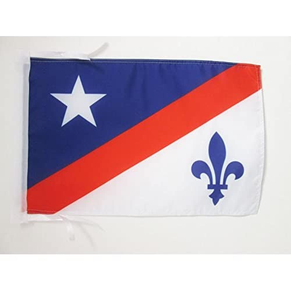 AZ FLAG - French Americans Flag - 18'' x 12'' - 100% Polyester Franco-Americans Small Banner with Two Cords - Fade Resistant - Vivid Colors - 18x12 in - 45x30 Cm — image 1