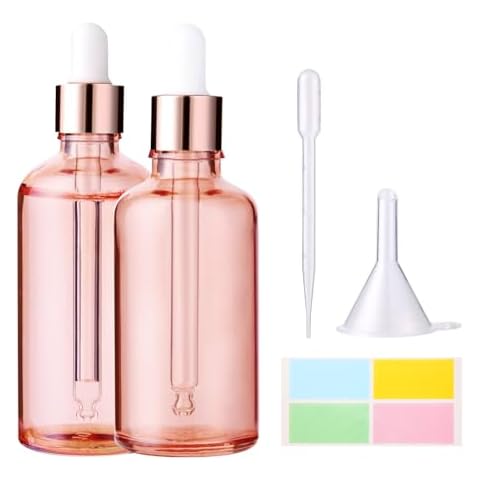 Hyber&Cara Rose Gold Glass Dropper Bottles Cover