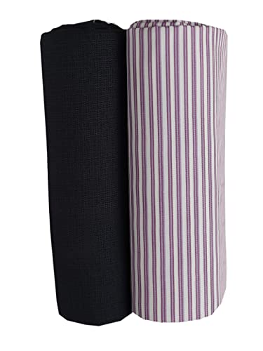 Image of Siyaram's ARG-5001 Polyester Viscose Unstitched Shirt And Trousers Fabric Set for men combo Free Size (STRIPES 014)