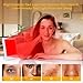 Light Therapy Lamp with Red & White Light - 10,000 Lux LED Sun Light Therapy Lamp for Face, Energy, Sleep & Skin Care, 4 Adjustable Modes & 5 Brightness Levels, Timer Function, UV-Free with Power Bank