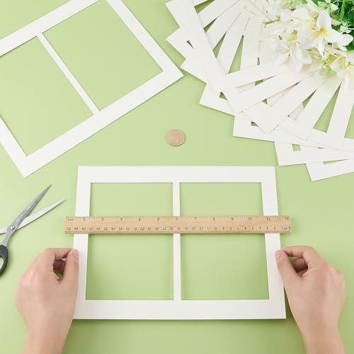 FINGERINSPIRE 10 Stück Passepartout Für Bilderrahmen Mit 2 Ausschnitten Doppelseitig Weiß Für 165x115mm Starke Fotos Schützende Papierrückseite Ideal Für Die Dekoration von Zuhause Büro Oder Galerie
