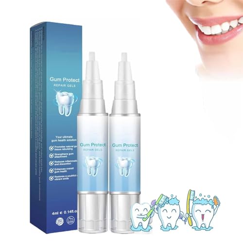 Caduola Neslemy Gum Shield Therapy Gel et blanchiment, Neslemy Gum Gel, Dentizen Gum Therapy Gel, Stylo de blanchiment instantané des dents, nettoyage en profondeur des gencives (2 PCS)