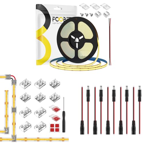 Tira de LED COB impermeable 16.4FT 24V 2700K dimmable miniatura 1