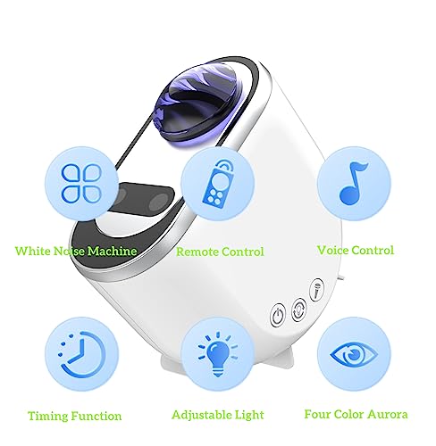 3 In 1 Star Galaxy Projector Night Light,Sound White Noise Machine,Bt Player With Remote Control,Simulated Star Light,6 Soft And Natural Sounds,For Bedroom Kids/Adults To Soothe Sleep,Holiday Gift #TOP1