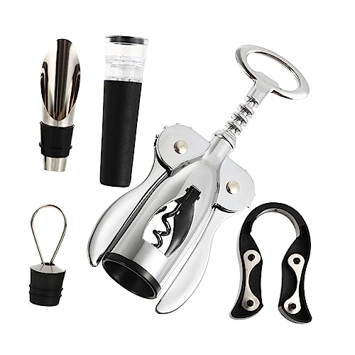 CIYODO 1 juego Sacacorchos de Vino Multifuncional Inoxidable con Cortador Tapón de Vacío y Decantador Abrebotellas para Casa Restaurantes y Fiestas
