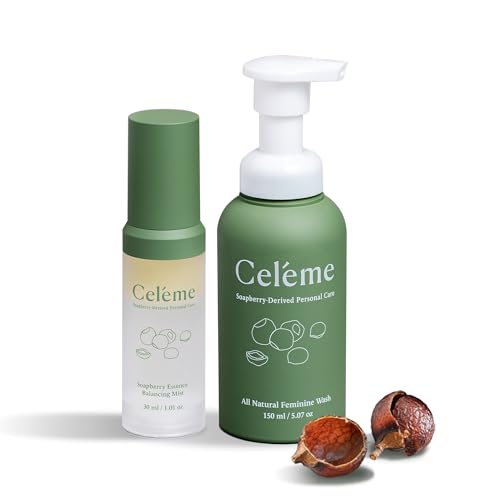 Image of Feminine Care - All-Natural Soapberry Foaming Wash & Mist Sets, pH-Balanced and Hypoallergenic, Fragrance & Paraben-Free, Odor Control, Soothes Itchy, Dry, Sensitive Skin, Pregnancy-Safe