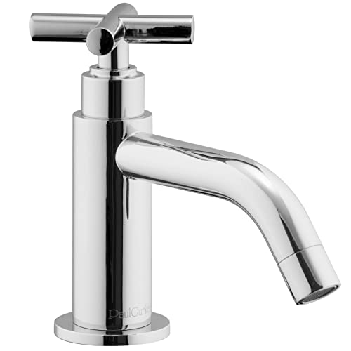 PaulGurkes Kaltwasser Standventil Kreuzgriff Armatur Wasserhahn für Gäste WC Badarmatur für einen Wasseranschluss Kreuzgriff Hahn