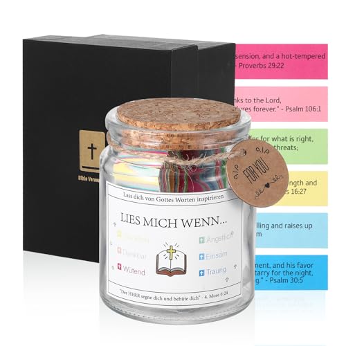 ChauLanBow Versículos de la Biblia en vidrio, Versículos de la Biblia Jar, Vaso de la Biblia, Versículos de la Biblia en vidrio, Versículos bíblicos en un jar, Refranes bíblicos, Regalos cristianos