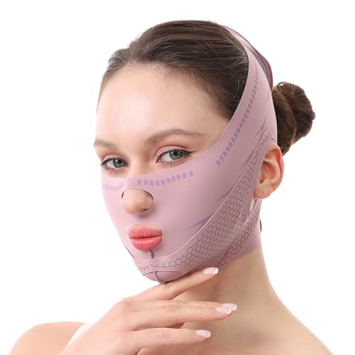 Anti-Snoring Sleep Mask with Aromatherapy,Face Lifting Belt for Sleeping , Double Chin Reducer for Overnight Firming, Jawline Contouring, Improves Breathing, Promotes Facial Blood Circulation