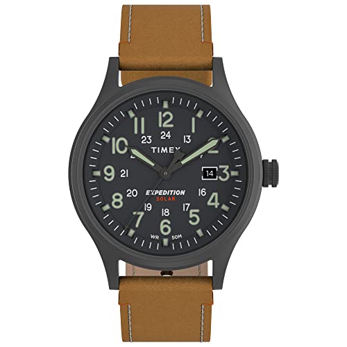 Timex Expedition Scout Solar 40mm Leather Strap