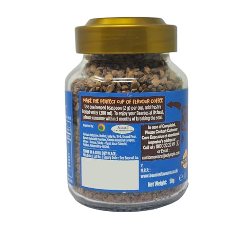 Image of Beanies Nutty Hazelnut Flavoured Instant Coffee | 50g | Freeze Dried Coffee with Rich Hazelnut