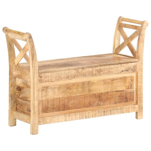 Banc de garde-robe en bois avec rangement et accoudoirs pour organiser la chambre