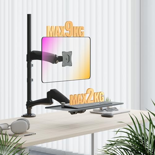 Support écran PC pour rangement clavier et optimisation bureau