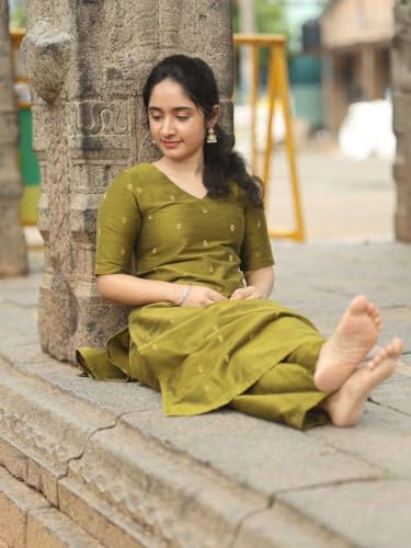 Image of ANNI Designer Women's Cotton Blend Printed Straight Kurta with Pant | Co-ord Set for Women Stylish Matching Outfit | Designer Kurti Bottom Set Women's Ethnic Clothing
