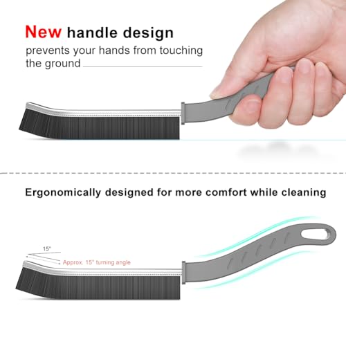 Image of Hard Bristle Crevice Cleaning Brush, Gap Cleaning Brush, Small Cleaning Brush, Grout Brush, Kitchen Brush, Bathroom Crevice Brush for Toilet, Home, Bathtub, Sink, Household, Window - 3 Pcs
