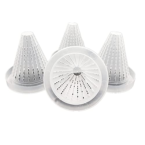 Image of alfyng 8pcs Aquarium Red Worm Cone Feeder, Bloodworm Cone Feeder, Shrimp Fish Food Feeding Plastic Cup with Suckers for Fish Tank (2.64 x 2.64 inch)