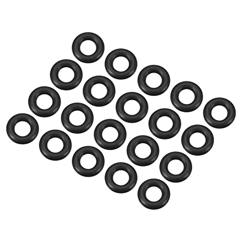 QUARKZMAN 12mm x 6mm x 3mm Nitrile Caoutchouc Joints toriques x 20 Pièces Rond Joint Rondelle pour Robinet Plomberie Réparation Étanchéité Connexion [Noir]