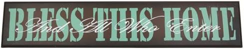 Wooden Wall Plaque 24"/ Home "Bless This Home and All Who Enter"