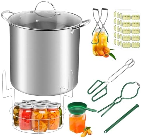 Amazon.com: Fulgutonit Stainless Steel 21.5QT Water Bath Canning Pot ...