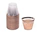 Rose Gold Plastic Cups | 9 oz. 50 Pack | Hard Clear Plastic Cups | Disposable Party Cups | Fancy Wedding Tumblers | Nice Rose Gold Rim Plastic Cups | Elegant Decoration Cups | Plastic Tumblers Bulk