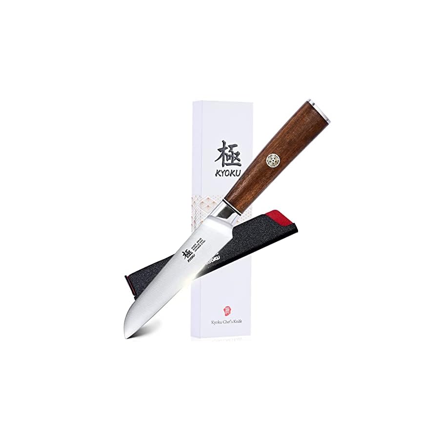 KYOKU-45-Inch-Paring-Knife-Daimyo-Series-Fruit-Knife-with-Ergonomic-Rosewood-Handle-and-Mosaic-Pin-Japanese-440C-Stainless-Steel-Kitchen-Knife-with-Sheath-Case KYOKU 4.5 Inch Paring Knife - Daimyo Series - Fruit Knife with Ergonomic Rosewood Handle, and Mosaic Pin - Japanese 440C Stainless Steel Kitchen Knife with Sheath & Case
