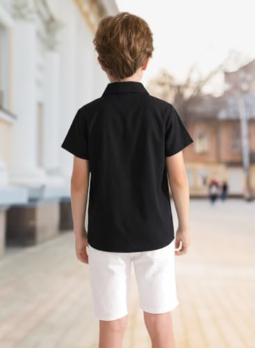 Image of XiaoMoSha Hawaiian Shirts for Boys Button Down Shirt Short Sleeve Shirts Girls Hawaiian Shirt Summer Beach Tops for Kids
