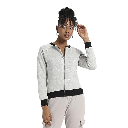 Image of Campus Sutra Women Cotton Regular Fit Hooded Sweatshirt
