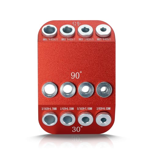 Image of YuanTenhwy 4 Sizes 30 45 90 Degree Angle Drill Guide Jig for Angled Hole and Straight Hole,Drill Block