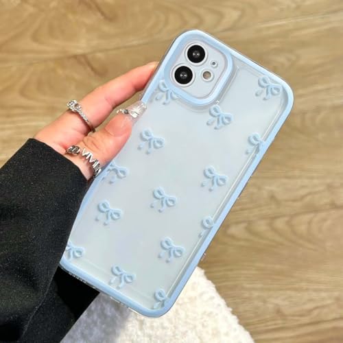 Coque iPhone 11 transparente qui protège l'appareil photo des rayures motif bleu