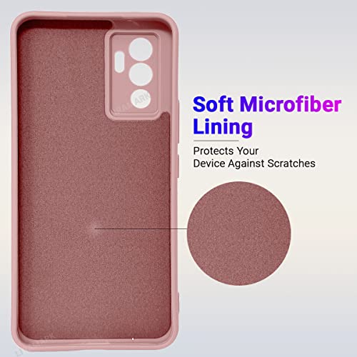 Image of LIRAMARK Silicone Soft Back Cover Case for Vivo V23e 5G / Vivo S10e 5G / Vivo Y75 4G (Silicone Pink)