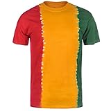 Magic River Handcrafted Tie Dye T Shirts - Rasta Fade - Adult X-Large
