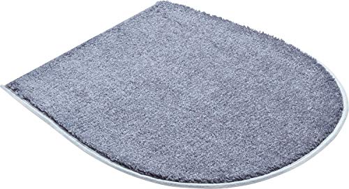 Grund Badteppich 100% Polyacryl, ultra soft, rutschfest, RIALTO, WC-Deckelbezug 47x50 cm, anthrazit – Bild 3